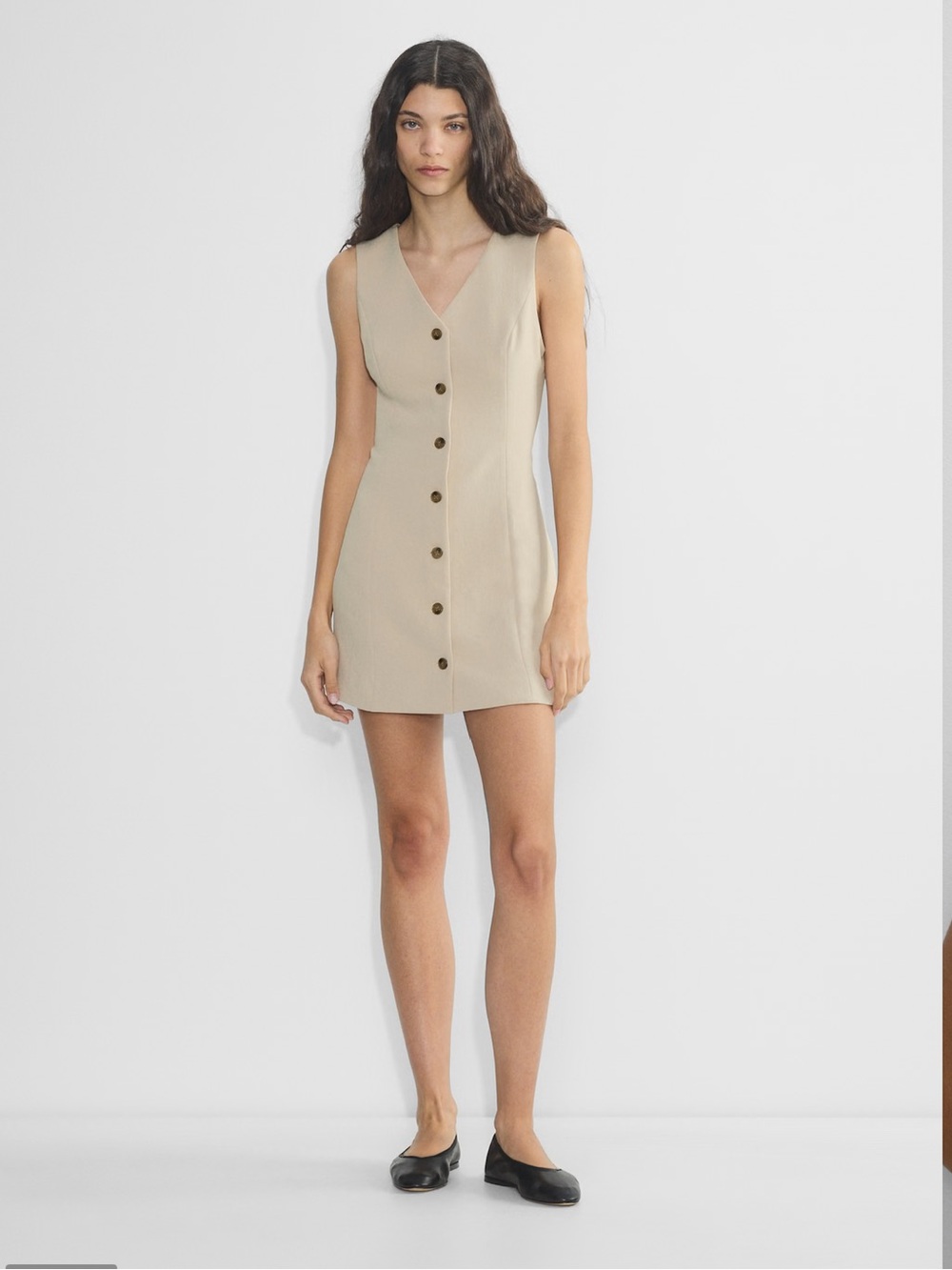 Aritzia Aria Dress - Crepette | Mini Dress in Taupe
